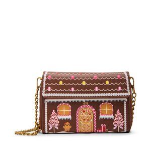 Betsey Johnson Kitsch Baking Spirits Bright Christmas Gingerbread Wallet WOC NWT